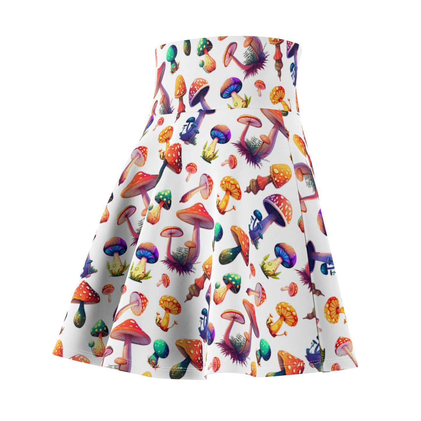 mushroom skirt, Women's Skater Skirt, mush skirt, mushroom, mush, toadstool skirt, toadstool, cottage core, fae, fairy, forrest, nature, mushroom