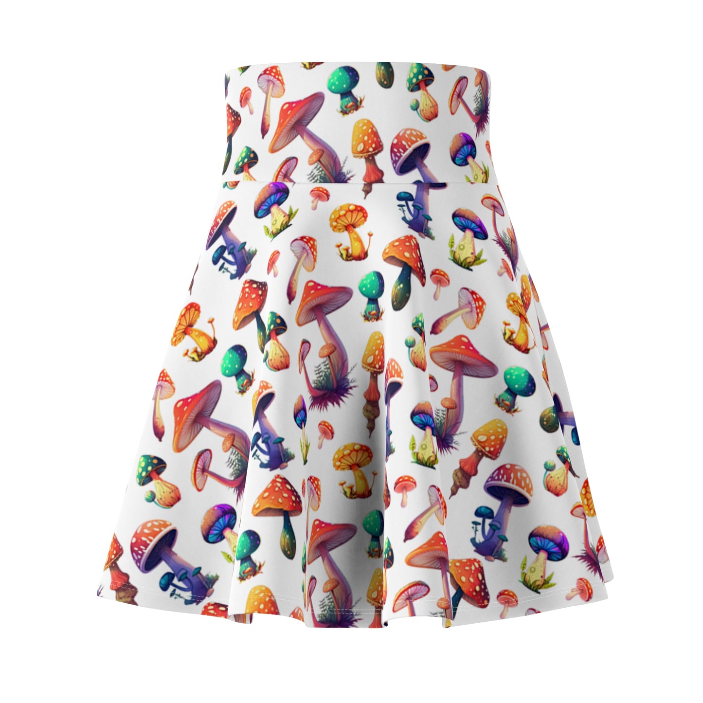 mushroom skirt, Women's Skater Skirt, mush skirt, mushroom, mush, toadstool skirt, toadstool, cottage core, fae, fairy, forrest, nature, mushroom