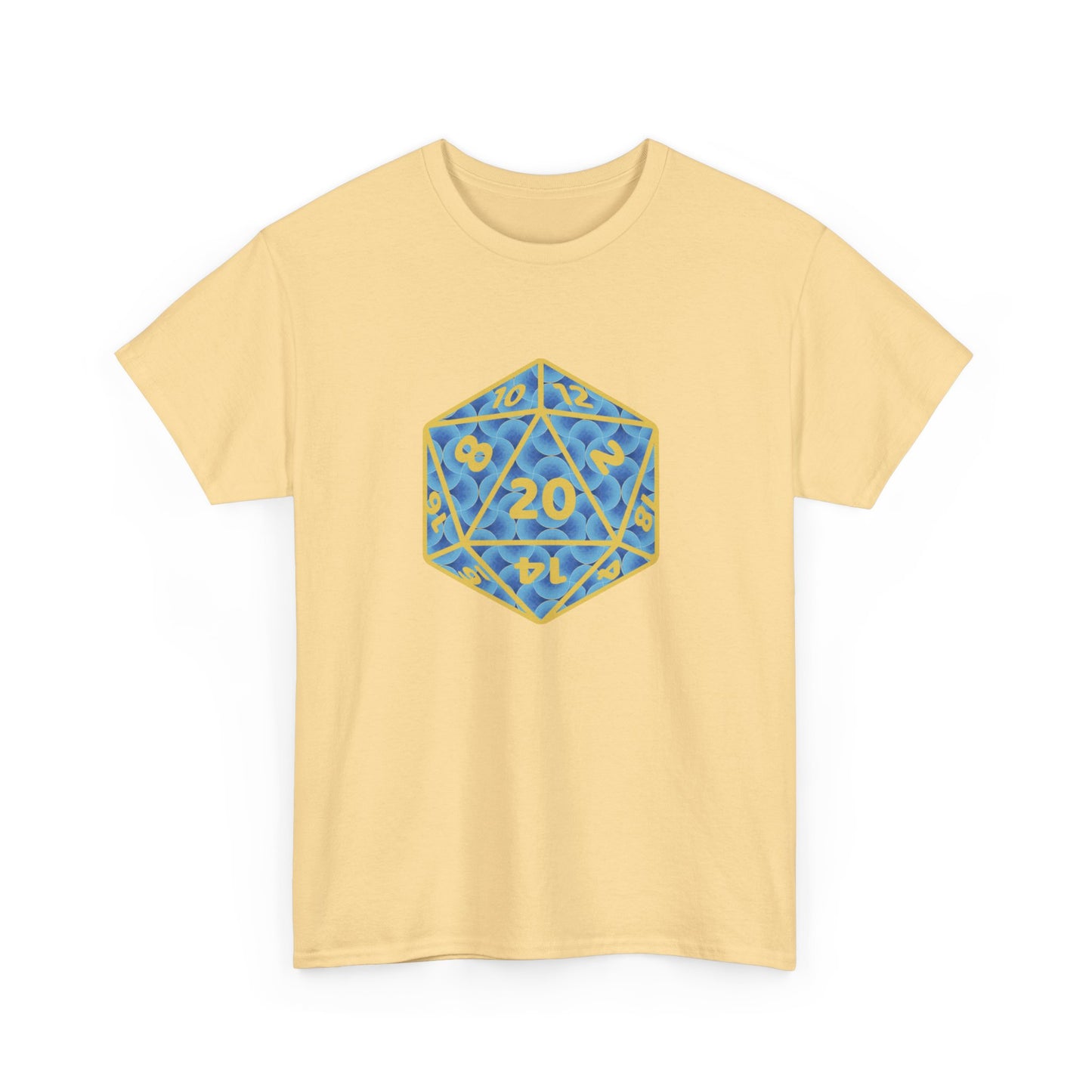 Yellow Hyatt carpet d20, Unisex Heavy Cotton Tee, carpet d20 shirt, hyatt carpet cult, carpet dice shirt, carpet dice tshirt, hyatt carpet cult, marriott carpet, hyatt carpet dice, carpet cult, hyatt carpet cult, dragon con, dragoncon, dcon, inside joke