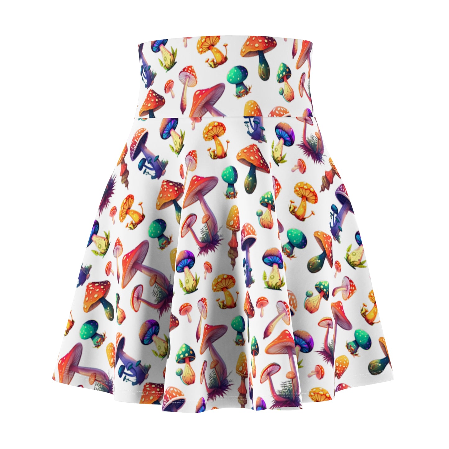 mushroom skirt, Women's Skater Skirt, mush skirt, mushroom, mush, toadstool skirt, toadstool, cottage core, fae, fairy, forrest, nature, mushroom