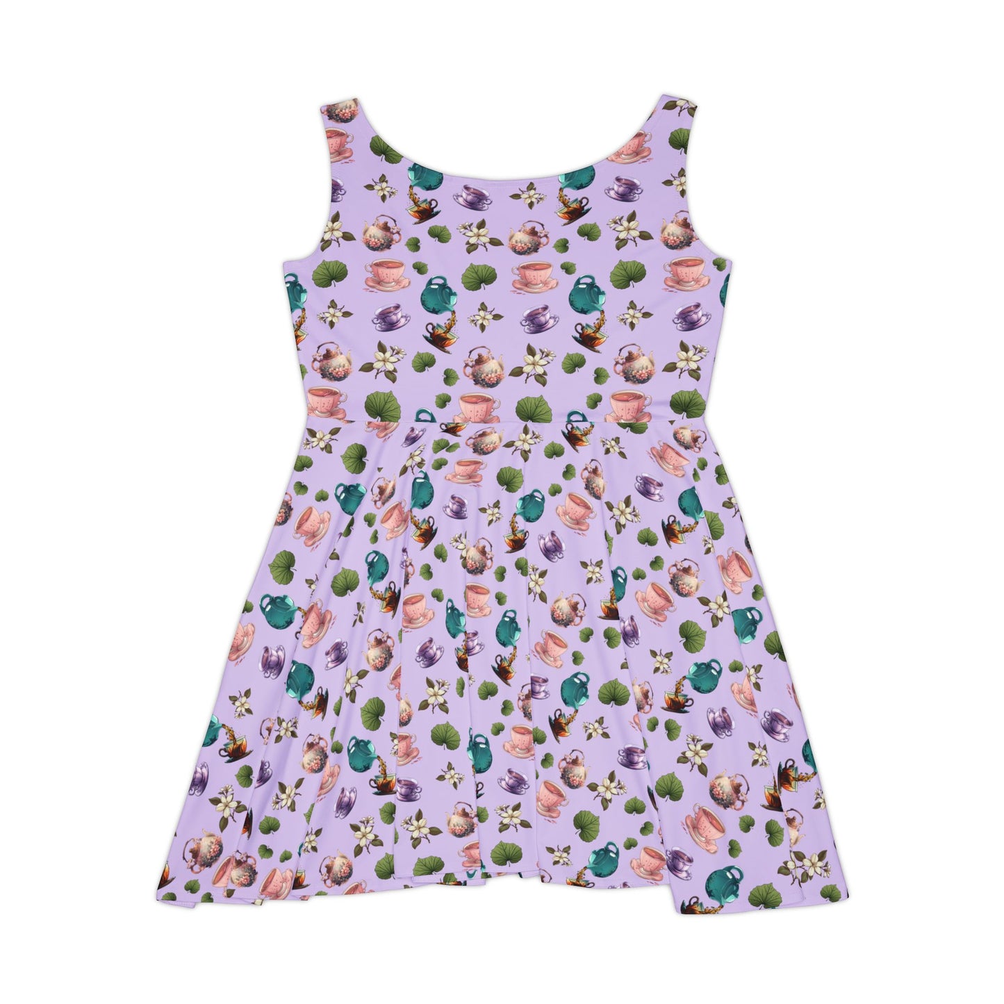 tea time dress, Women's Skater Dress, tea time, tea, tea lover, tea pot, tea cup, tea leaves, cute tea dress, cute dress
