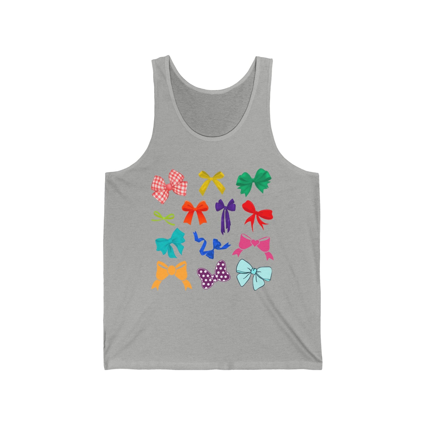 hair bow tank top, tank top, tank, bow tank, bow tank top, Unisex Jersey Tank, hair bow shirt, bow shirt, bow, hair bow, viral bow shirt, viral tiktok bow, original design, cute bow, cute hair bow, cute bow shirt, cute hair bow shirt