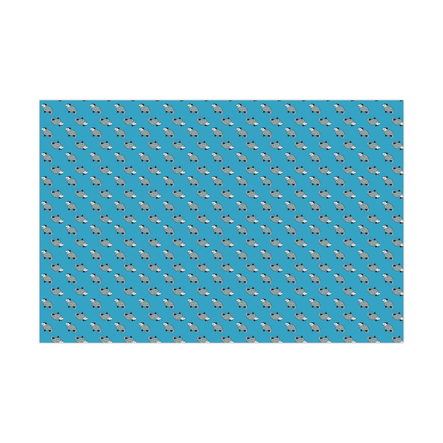 (Blue) possum wrapping paper, opossum wrapping paper, wrapping paper, gift wrap, possum gift wrap, opossum gift wrap, oppi, possi, cute possum