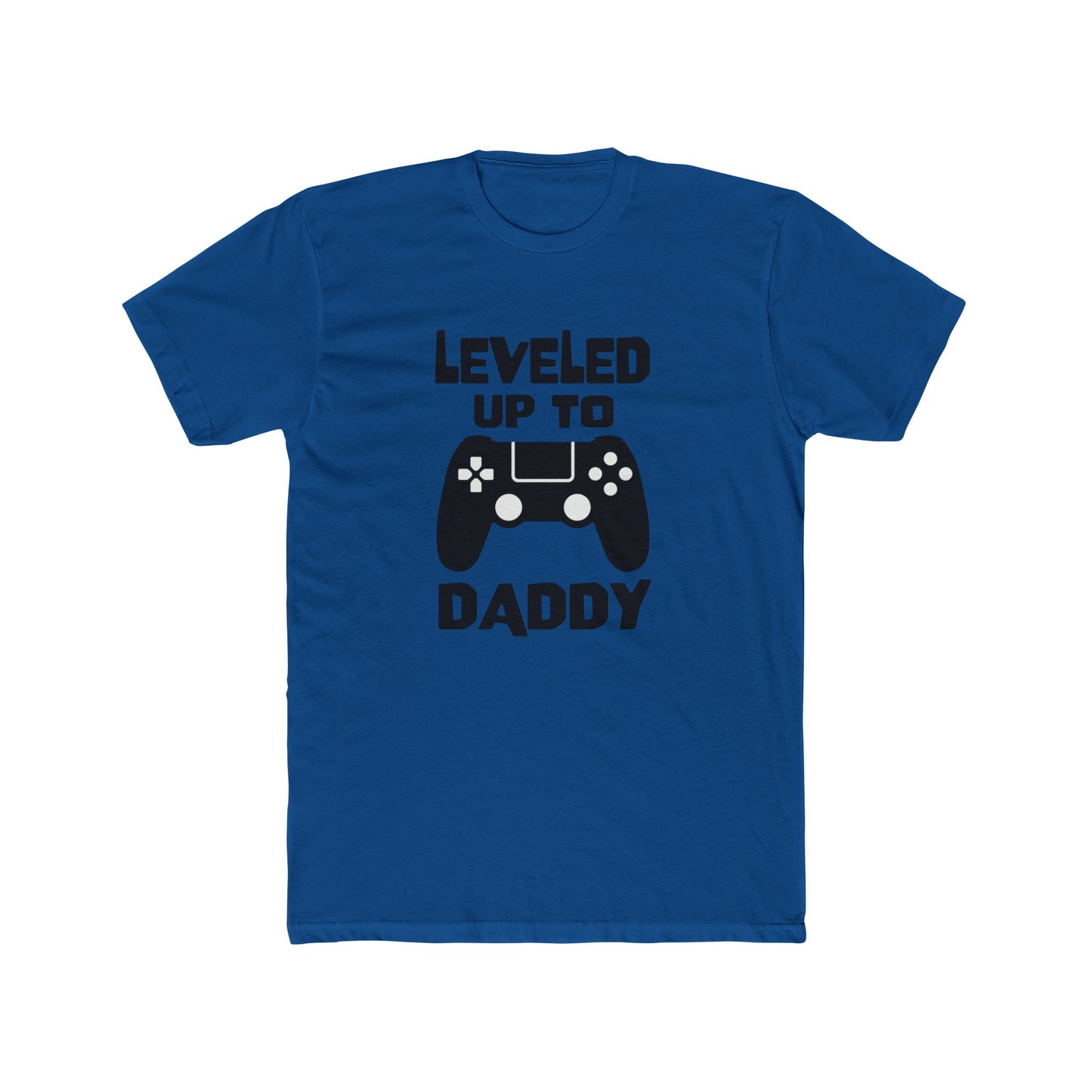 Leveled up to daddy, Unisex Cotton Crew Tee, dad, father, daddy, grandad, fathers day, shirt for dad, gift for dad, gift for fathers day