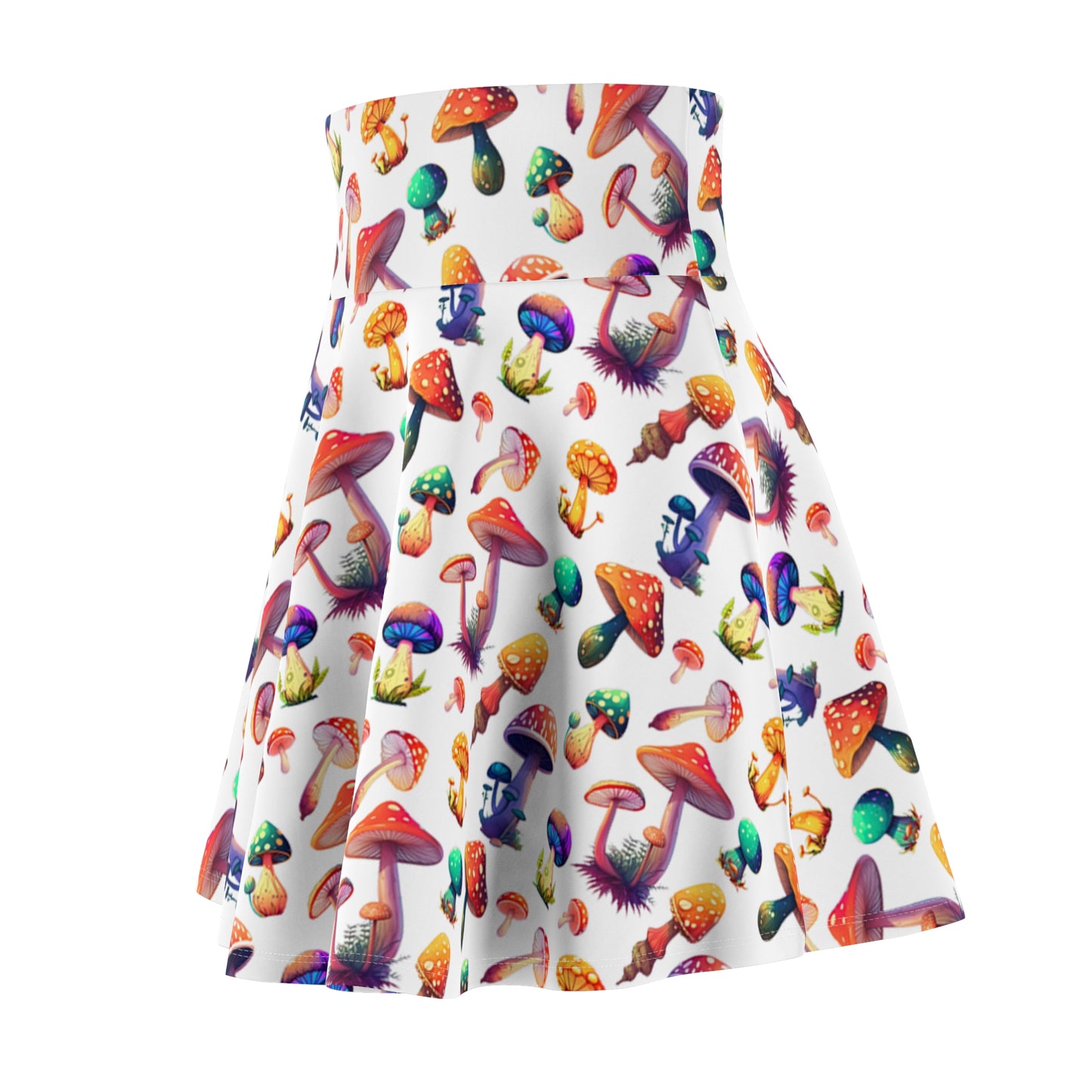 mushroom skirt, Women's Skater Skirt, mush skirt, mushroom, mush, toadstool skirt, toadstool, cottage core, fae, fairy, forrest, nature, mushroom