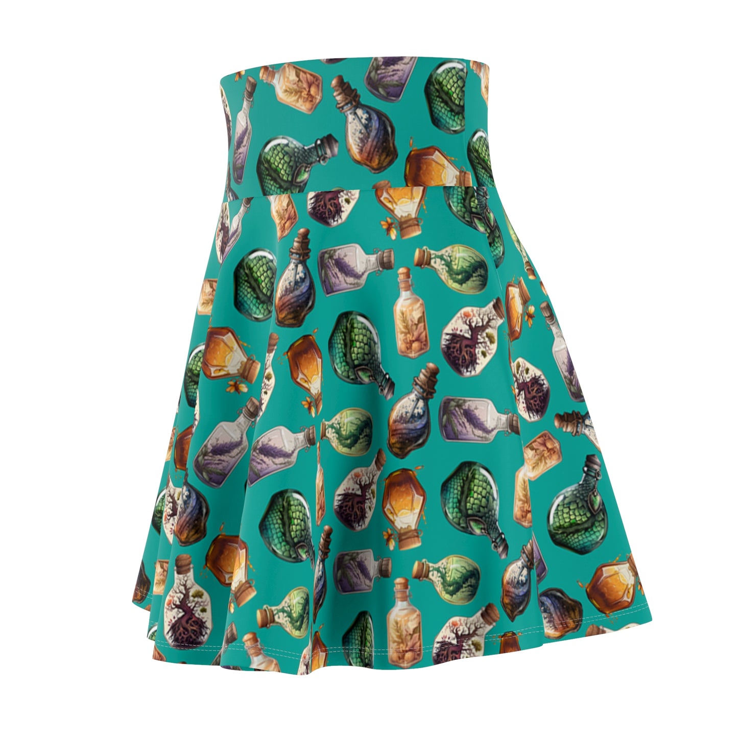 potion bottle skirt, Women's Skater Skirt, potion bottle, potion, potion dress, potion bottle skirt, potion skirt, spell skirt, witch skirt, cosplay, larp, game night