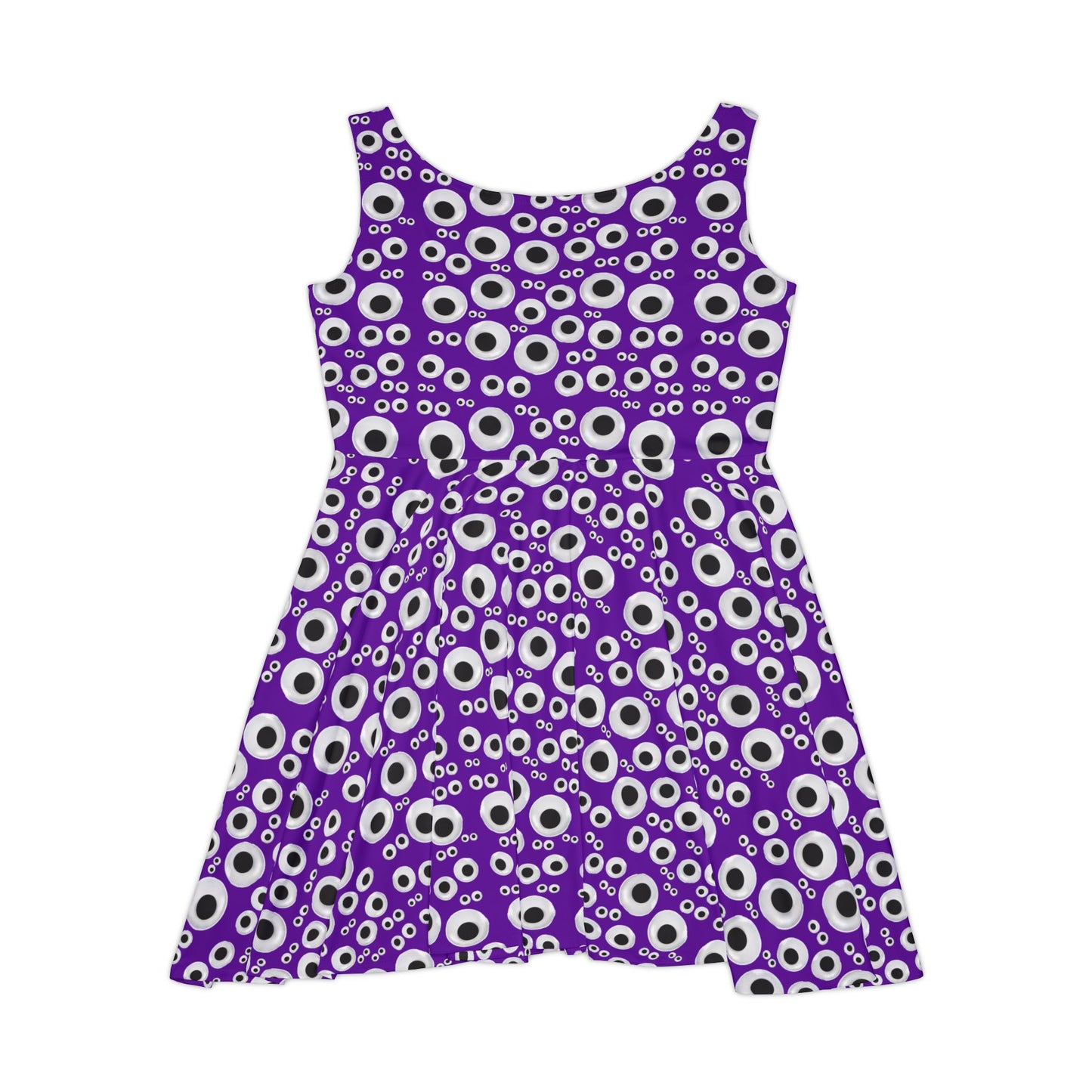 Googley eye purple dress, Women's Skater Dress, dragon con, cult of jon, under his googley eye, dragon con cult, dragon con cults, marriott, hyatt, atlanta, parody, inside joke