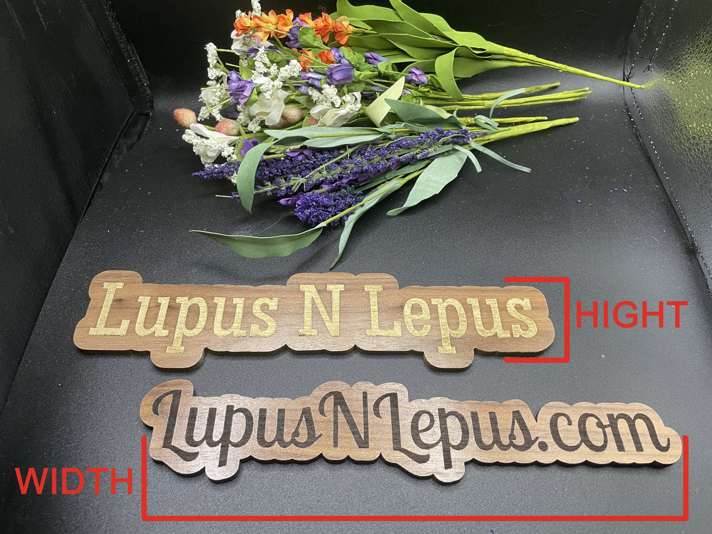 width vs hight of your wood physical watermark