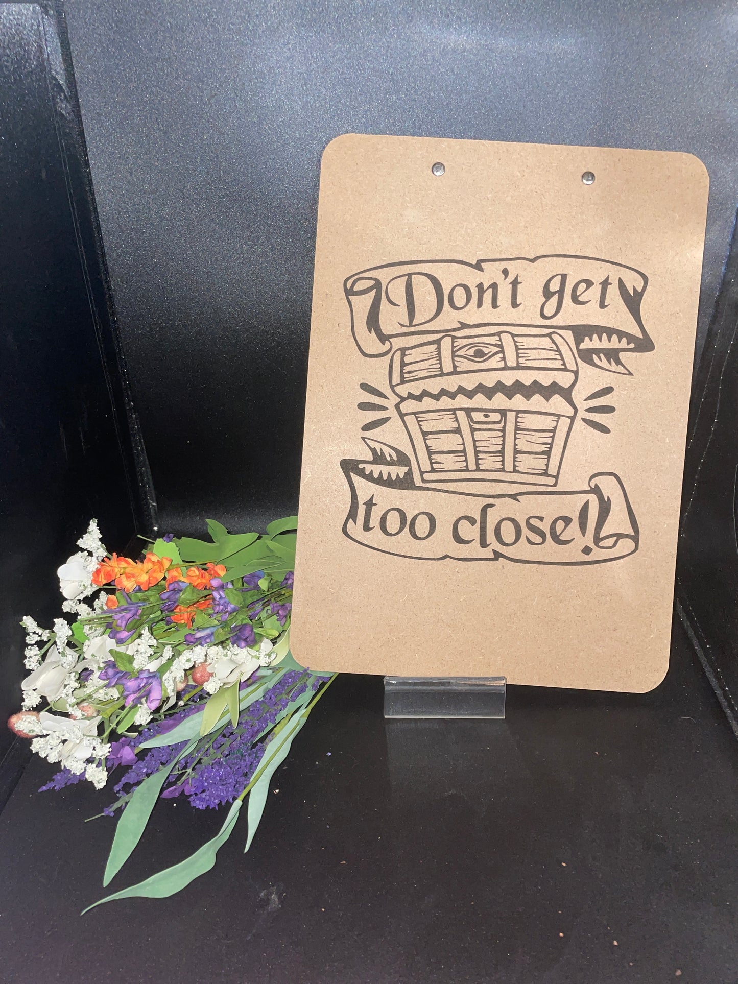 Mimmic Clip Board - Clip board, clipboard, nerdy clipboard, gift for nerd, dungeons and dragons, d&d, tabletop, gamer, school, work, dungeon master, dungeon crawl