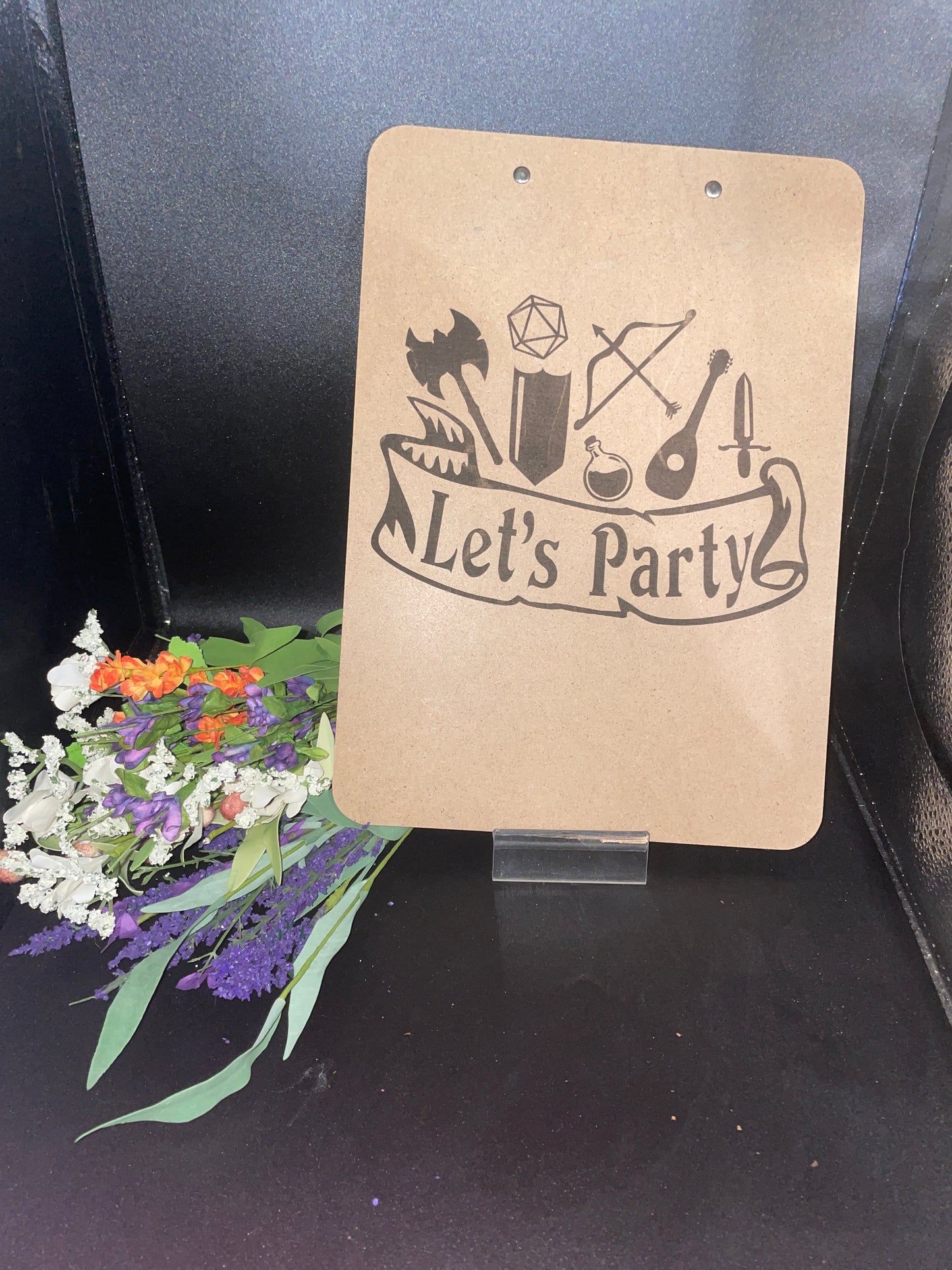 lets party clipboard, nerdy clip board, dungeons and dragons