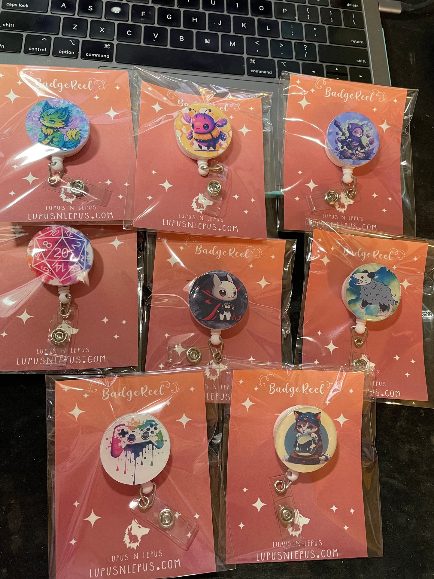 nerdy Badge Reel - Nerdy, nerd, d&d, gamer,  badge reel, badge reel, hospital badge, cute badge, valentines day, romantic, love, heart