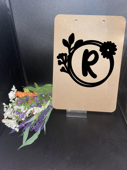 Custom Clip Board - Personalized clip board, custom clipboard, monogram, Clip board, clipboard, tabletop, gamer, school, work, (monogram style 2)