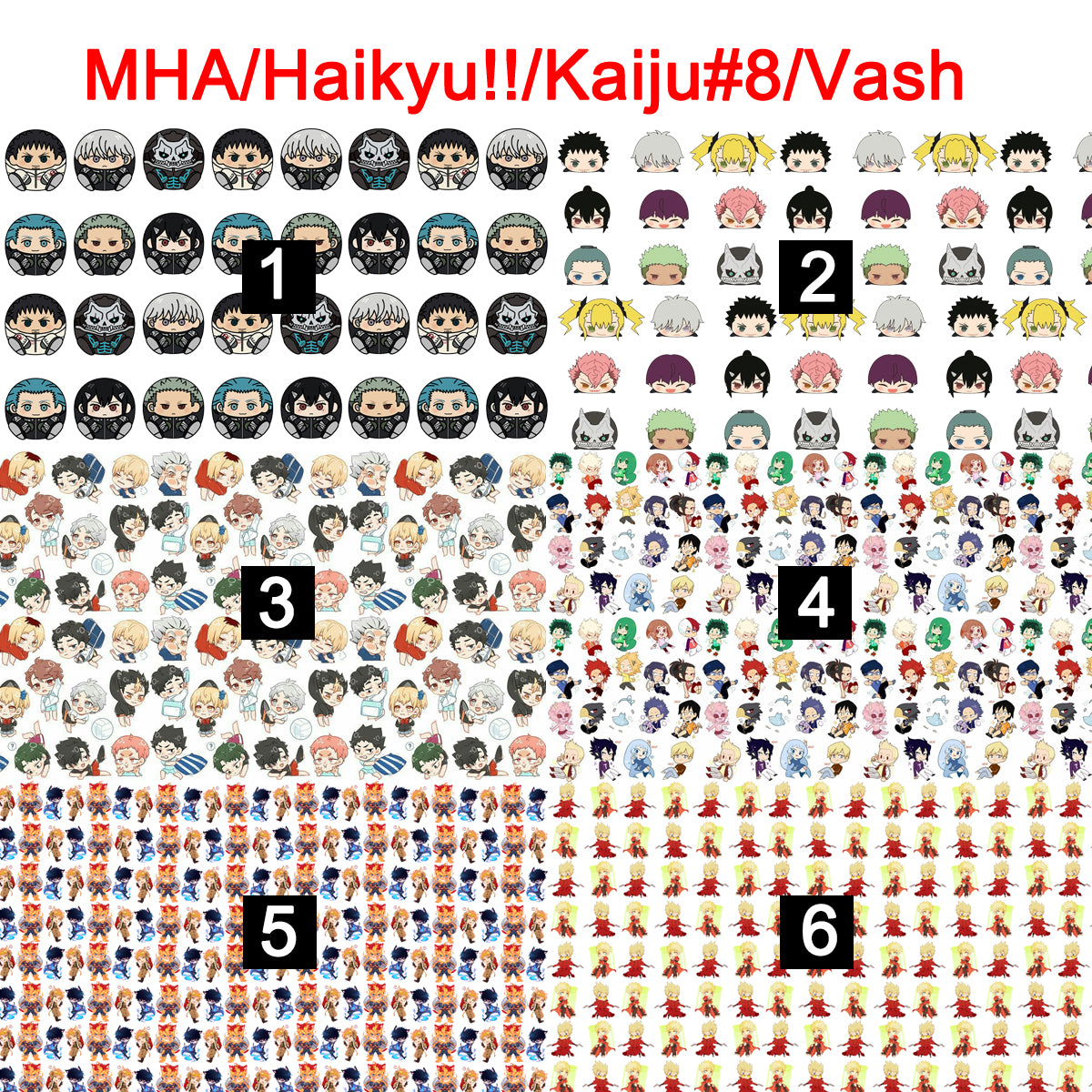 MHA / Haikyu / Vash/ Kaiju #8 - magnetic glasses topper - MHA, My Hero Academia, Kaiju #8, Haikyu!!, Vash, anime, topper, magnetic topper, wanda, kirby, ella, casper, reese, Brook, Addison, Zuri, Payton, murphy, harper, quinn, jessie