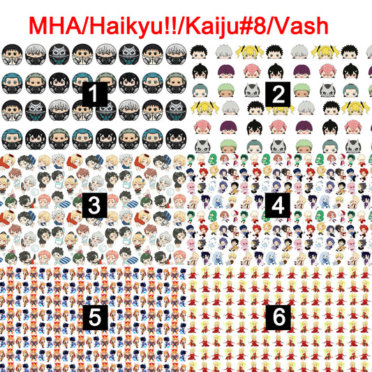 MIXED ANIME - MHA / Haikyu / Vash/ Kaiju #8 - magnetic glasses topper - MHA, My Hero Academia, Kaiju #8, Haikyu!!, Vash, anime,  topper, magnetic topper, wanda, kirby, ella, casper, reese, Brook, Addison, Zuri, Payton, murphy, harper, quinn