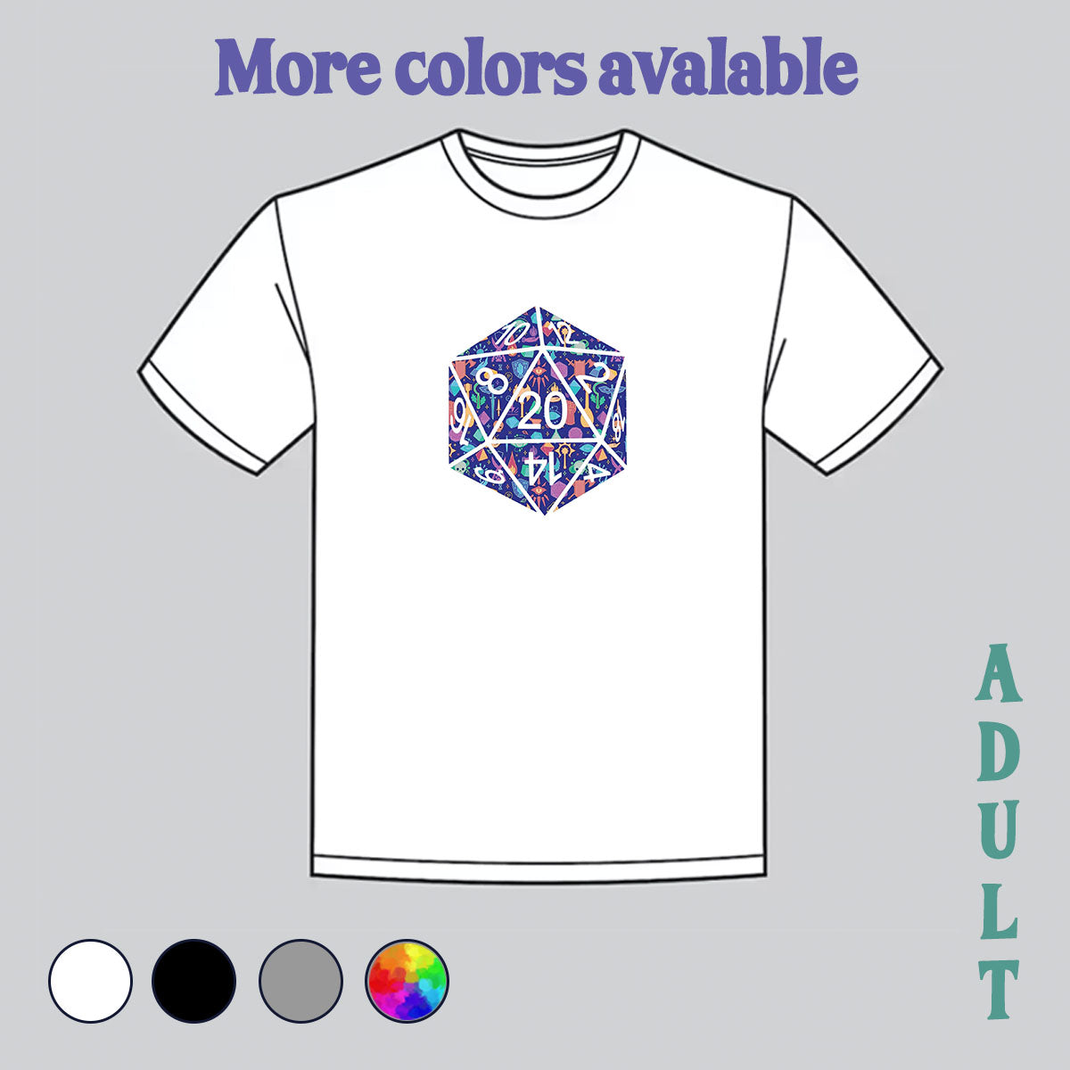 d20, d20 shirt, large d20, dungeon, dm, gift for dm, shop small