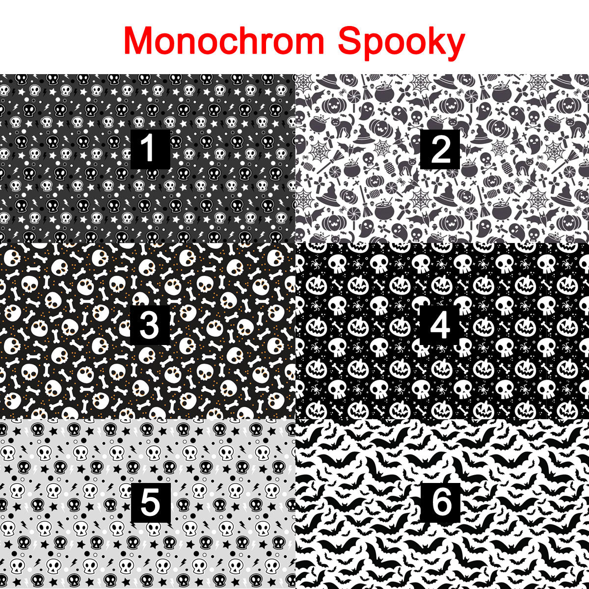 monochrom spooky - magnetic glasses topper - spider, bat, skull, pumpkin, fall, halloween, trick or treat, october, pumpkin, ghost, spooky, black cat, fall leaves, acorn, autumn, seasons, pump, addison, brook, zuri, murphy, harper (Copy)