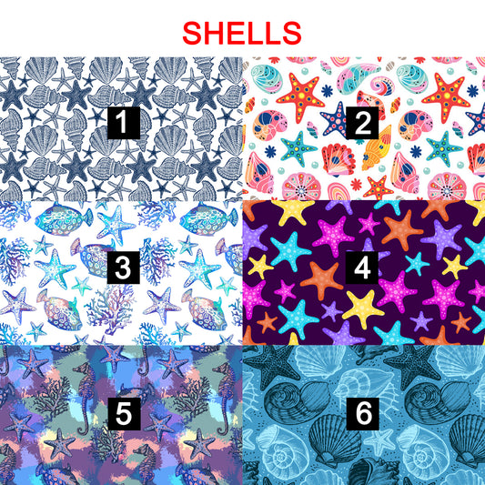 SHELLS - magnetic glasses topper - shells, ocean, beach, vacation, summer, starfish, sea shells, star fish, pair eyewear, pair glasses, pair toppers, wanda, kirby, ella, casper, reese, Brook, Addison, Zuri, Payton, murphy, harper, quinn, jessie, drew