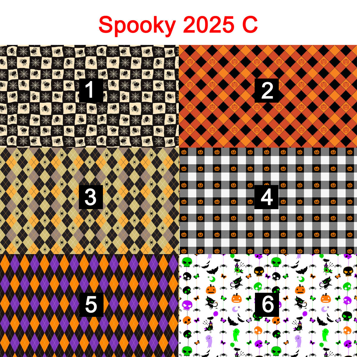 Spooky 2025 C - magnetic glasses topper - plad, argyle, spider, ghost, pumpkin, fall, halloween, trick or treat, october, pumpkin, ghost, spooky, black cat, fall leaves, acorn, autumn, seasons, pump, addison, payton, drew, brook, zuri, murphy, harper