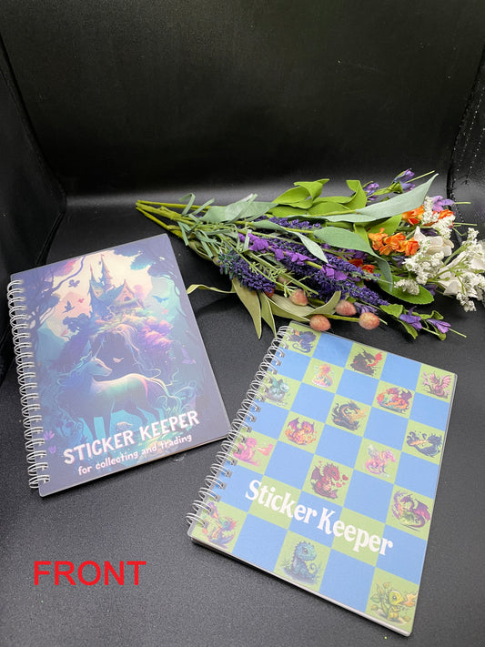 Reusable sticker book - 5x7inch 20 page, sticker book, sticker keeper, sticker saver, reusable, stickers, sticker shop