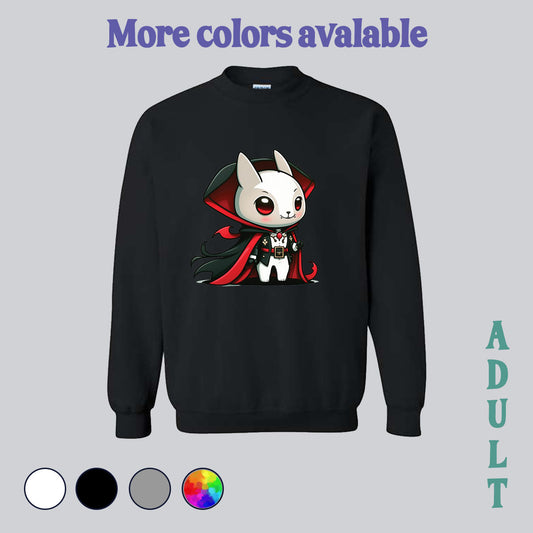 SWEATSHIRT (no pocket or hood) - Vampire bunny, vampire , vampire bunny sweatshirt, cute bunny, bunny, rabbit, made in house, dtf, digital transfer, my art, my design
