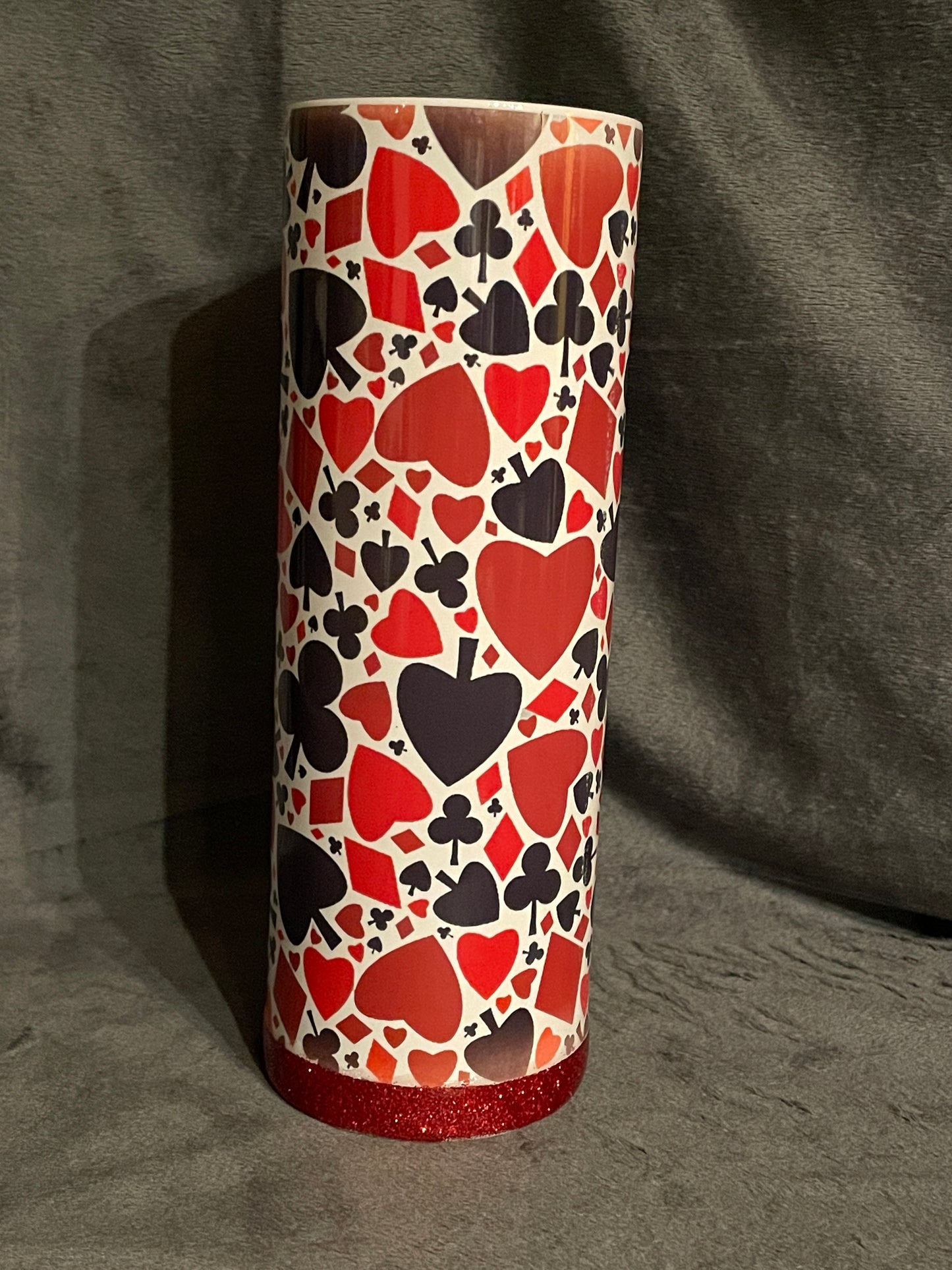 tumbler, tumbler, poker, suits, card suits, heart, diamond, spade, clover, 20 oz tumbler, 30 oz tumbler, Xmas gift, gift for mom