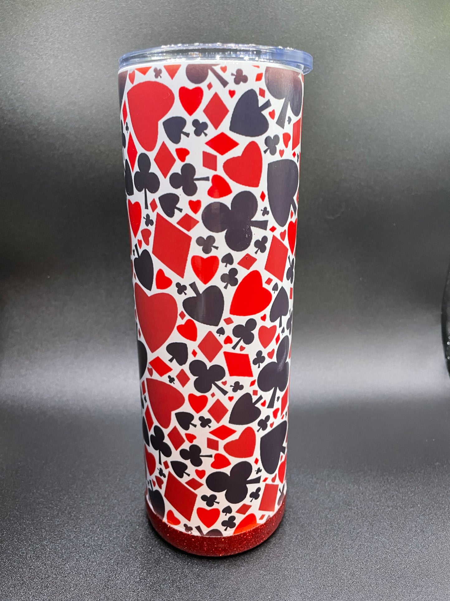 tumbler, tumbler, poker, suits, card suits, heart, diamond, spade, clover, 20 oz tumbler, 30 oz tumbler, Xmas gift, gift for mom