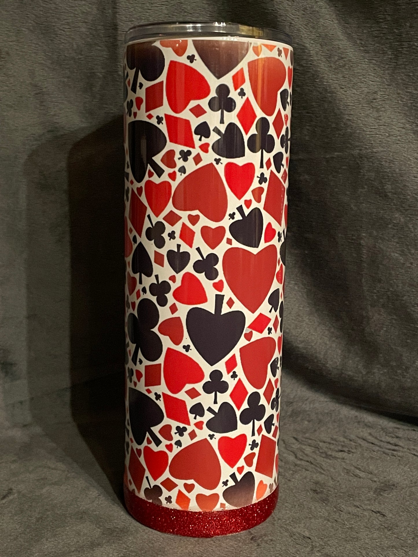 tumbler, tumbler, poker, suits, card suits, heart, diamond, spade, clover, 20 oz tumbler, 30 oz tumbler, Xmas gift, gift for mom
