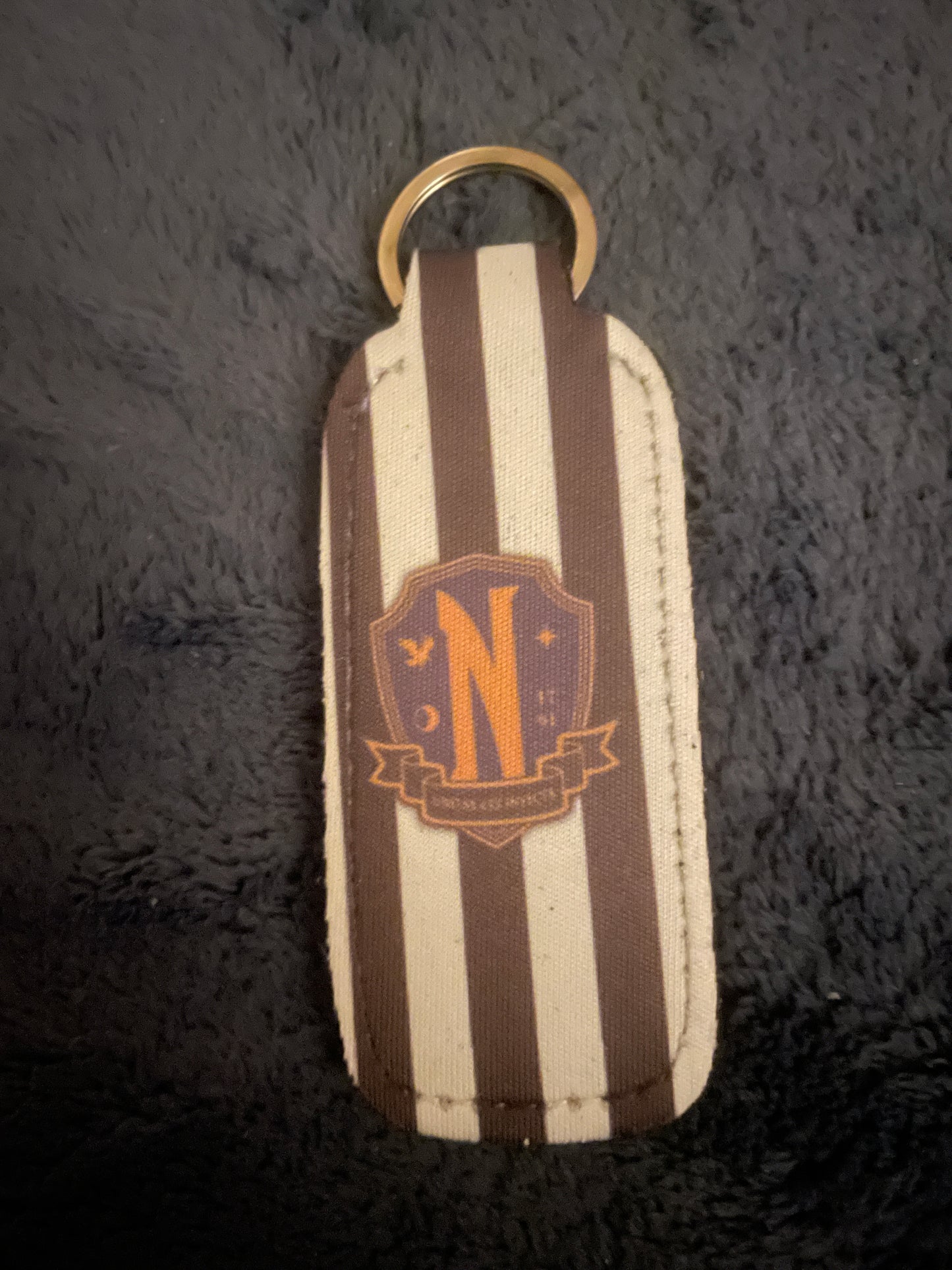 Wednesday Chapstick holder for keyring - Addams, nevermore academy, academy, custom chapstick, keyring, keys, keychain, your picture, your text, christmas present, birthday gift, custom gift,