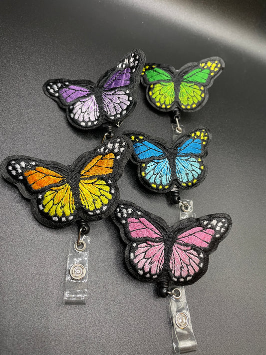 Butterfly Badge Reel - Butterfly, Badge, badge reel, badge real, badge holder, badge pin, cute badge, work badge, work