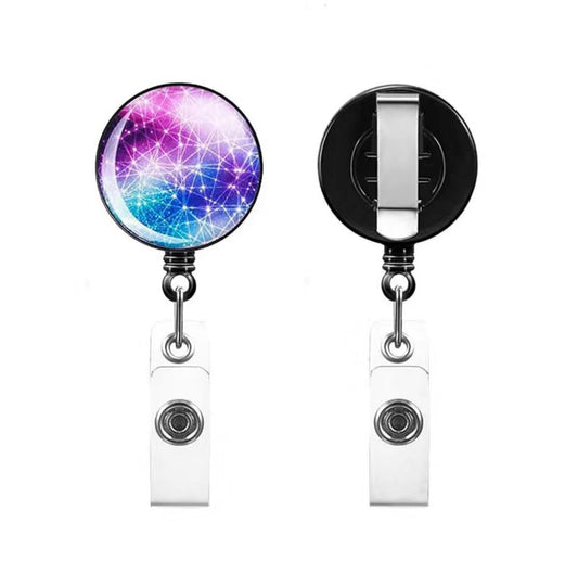 space Badge Reel - space, galaxy, star, stars, constellations, Badge, badge reel, badge real, badge holder, badge pin, cute badge, work badge, work