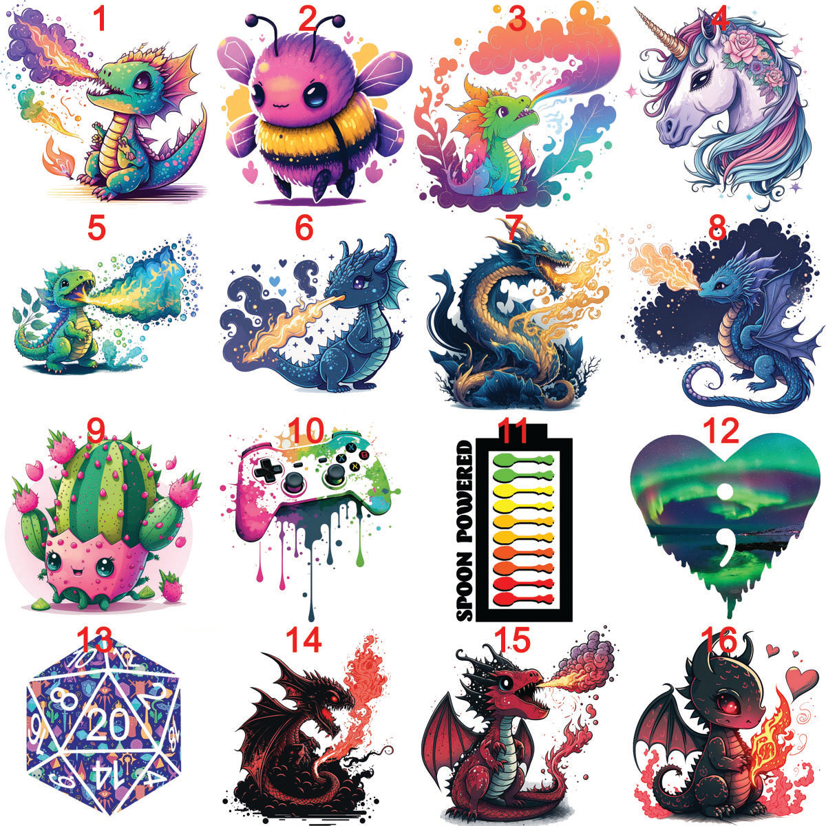 Acrylic Keychains 2 - My Art in the form of keychains, dragons, colorful, bunnies, faries, fairy, faery, magic, mythical, bear, giraffe, wearwolf, lizard, dinosaur,