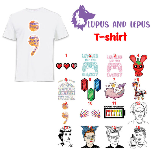 WHITE polyester sublimation tshirt (F)- adult , adult sizes, my art, my designs, dragon, dragons, bunny, cat, kitty, books, nerd, neardy, geek, gamer, game, sublimated by me