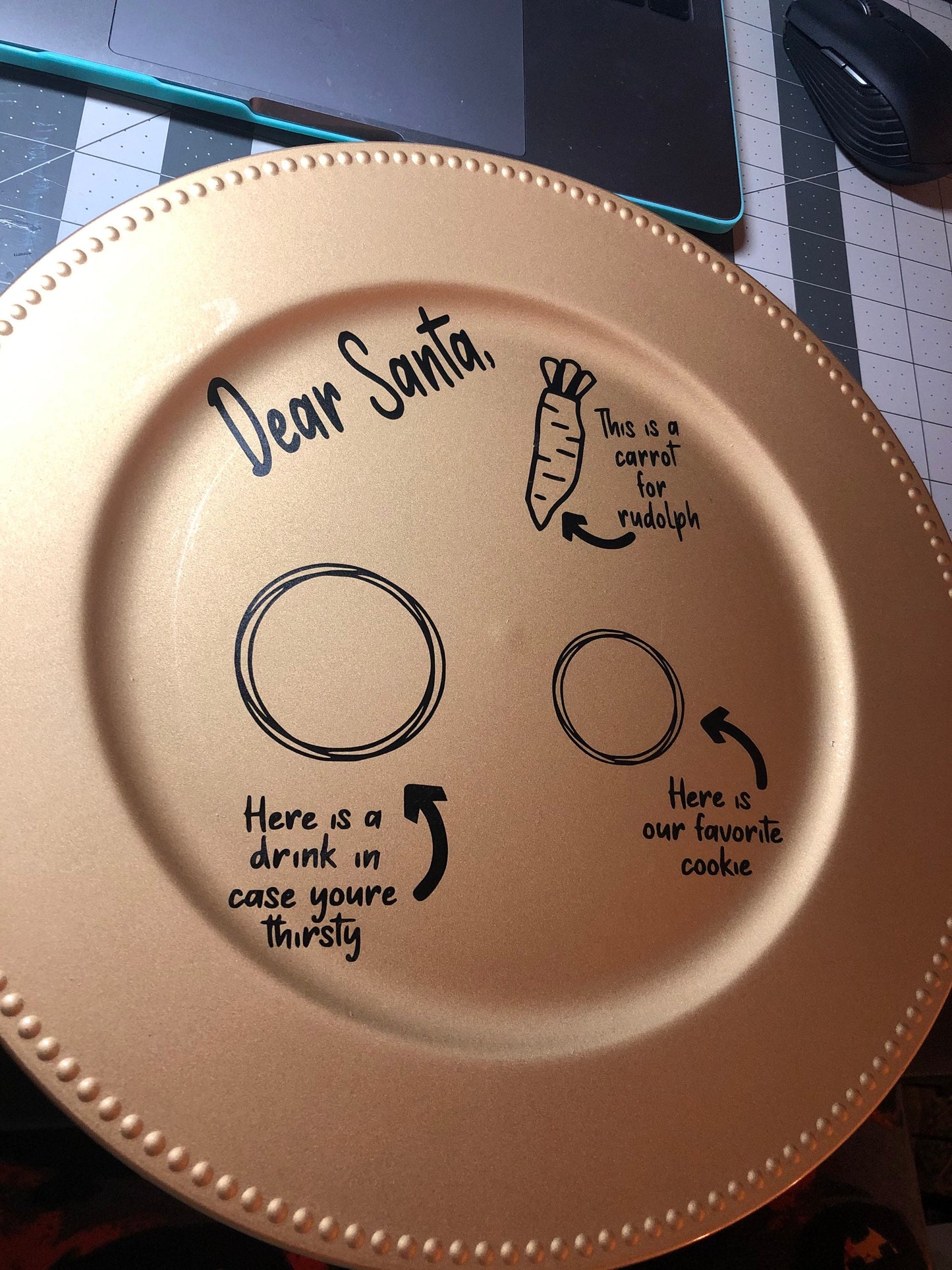 Digital File - dear Santa, dear Santa svg, Santa svg, kids craft svg, cookie tray svg, Santa tray svg (eps, svg, pdf, png, jpeg)