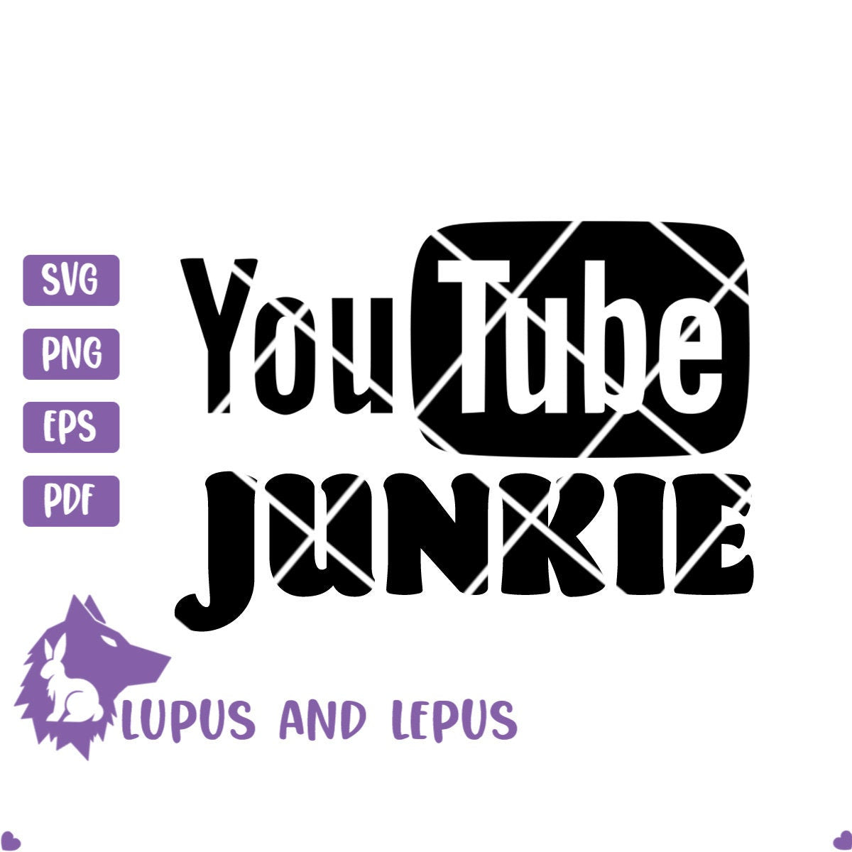 Digital File - youtube junkie, kids youtube svg, youtube svg, trending svg, youtube shirt, diy shirt, easy svg, kid shirt svg, kid svg