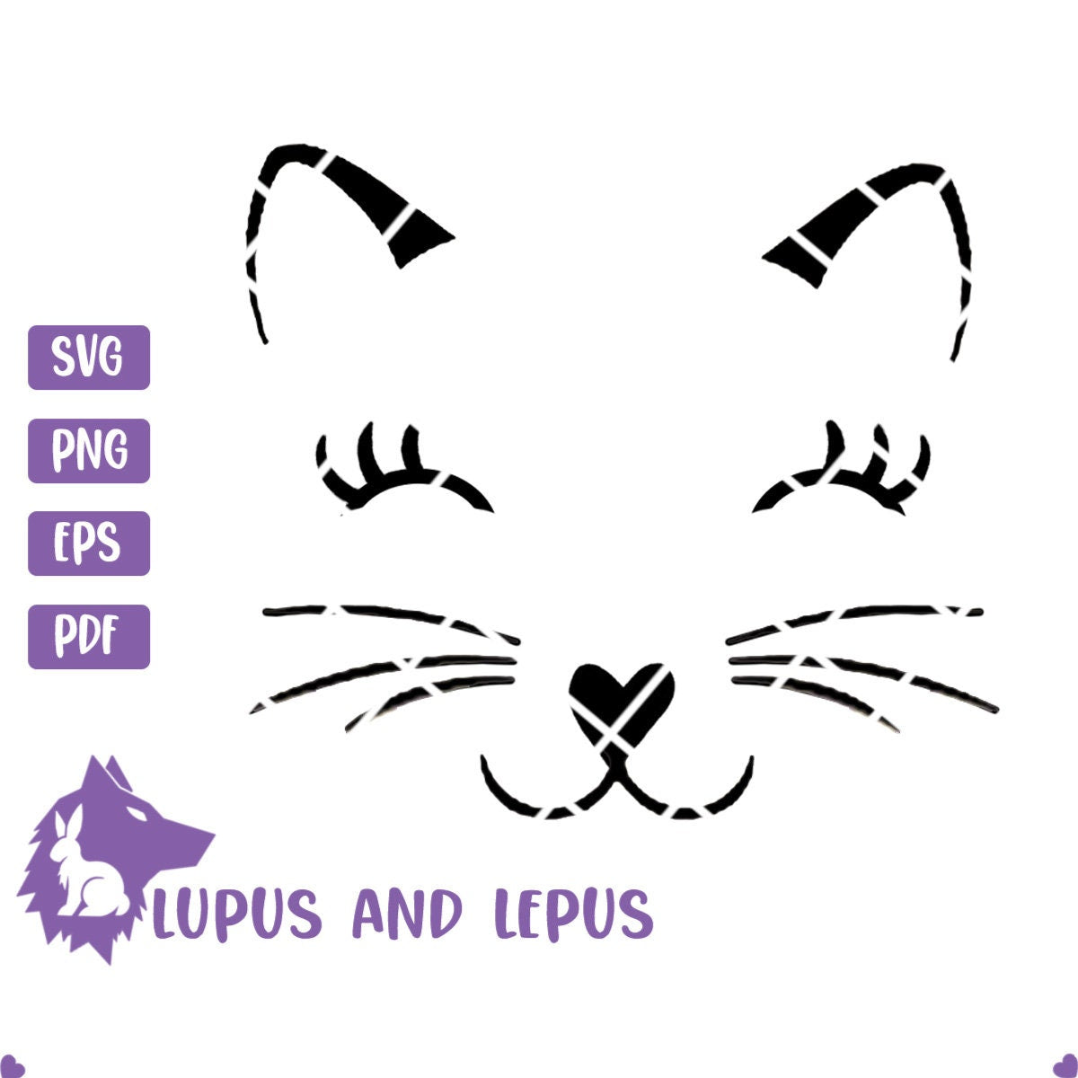 Digital File - cat face svg, cat face, kitty face svg, kitty svg, cat svg, cute cat svg, cute kitty svg, kitten svg, kitten face svg