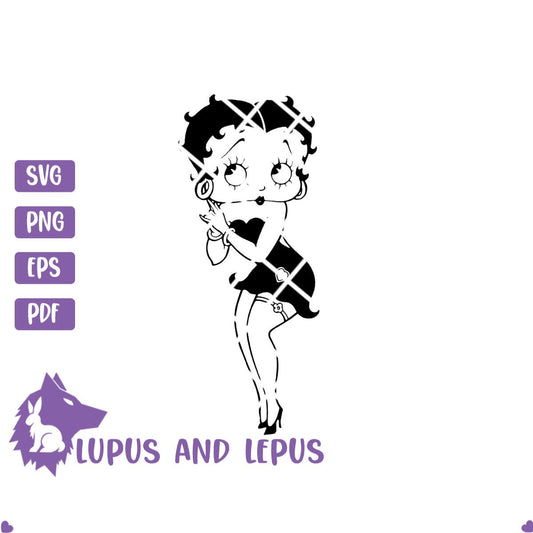 Digital File - betty boop svg, betty boop, betty boop clipart, betty boop sexy, ClipArt, Digital Download (eps, svg, pdf, png, jpeg)