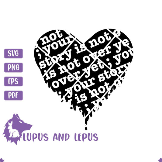 Digital Download- semicolon svg, semi colon, depression svg, mental health svg, anxiety svg, depression awareness, inspirational svg, cricut