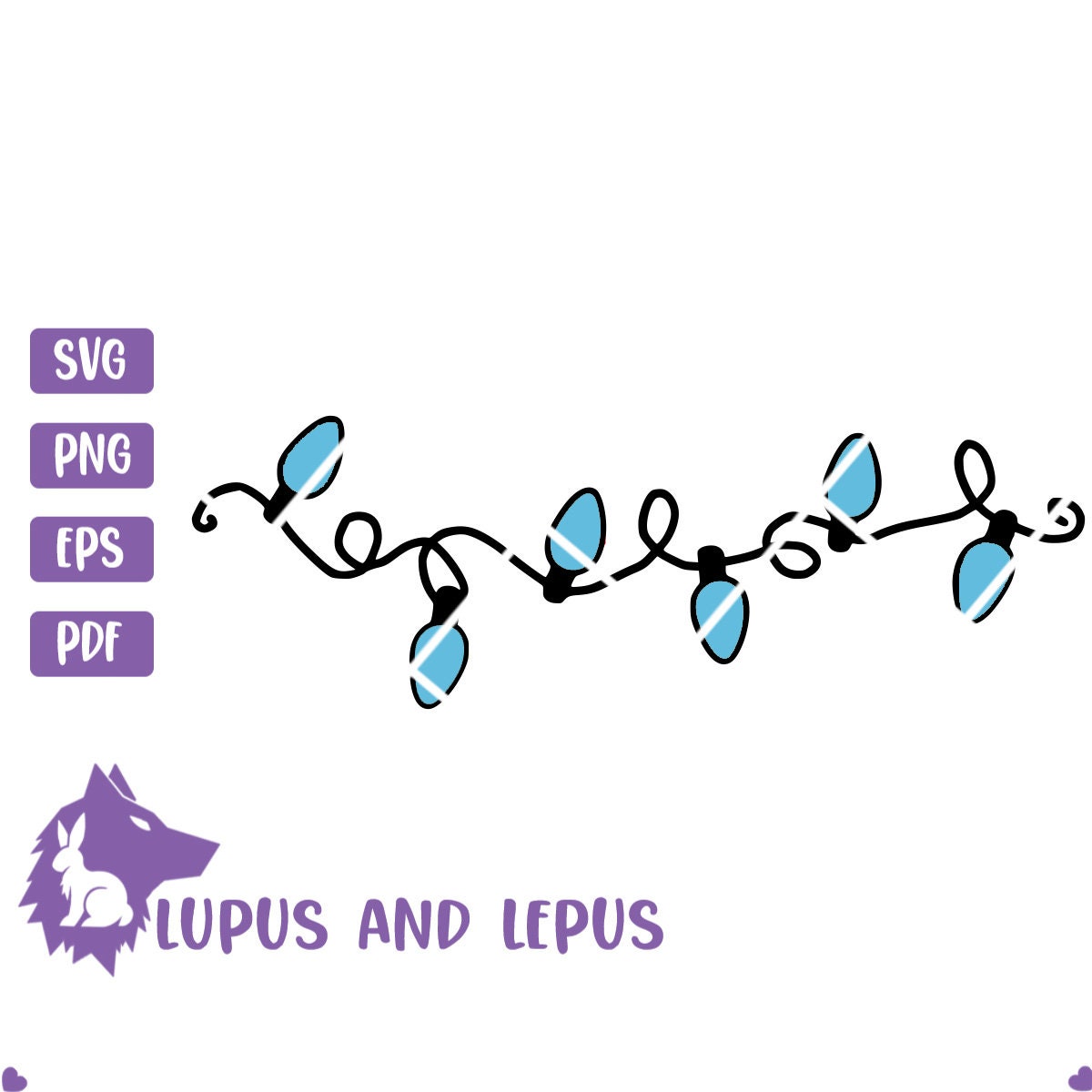 Digital File - Christmas lights svg, lights svg, string of lights, string of lights svg, Christmas svg (eps, svg, pdf, png, jpeg)