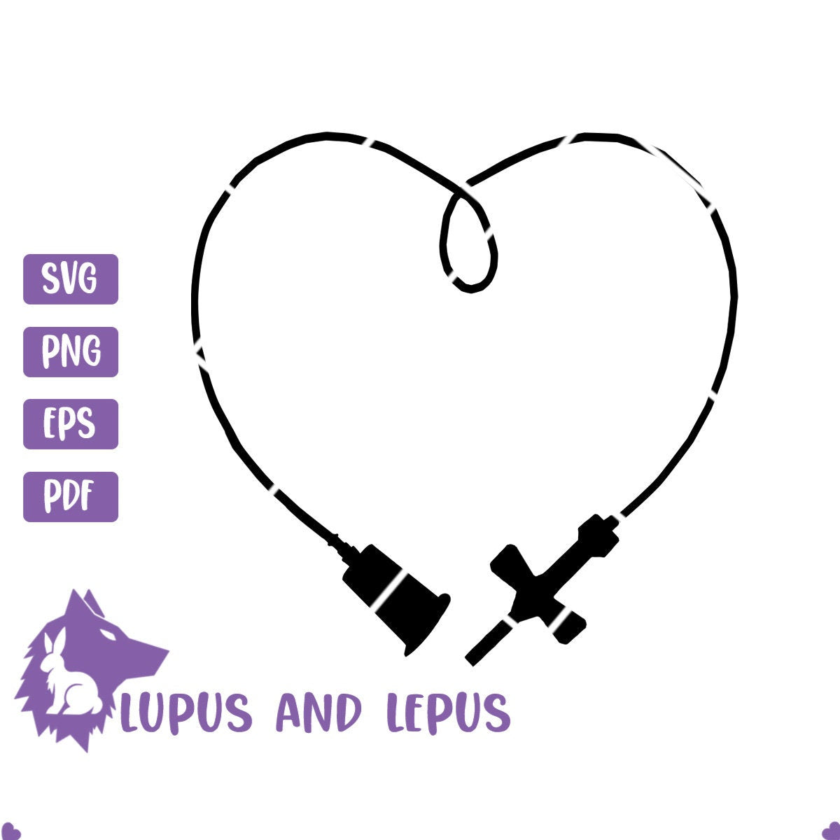 Digital File - Butterfly Needle heart, phlebotomist, phlebotomy, nurse, MLA, Cut file for Cricut. Clip Art (eps, svg, pdf, png, jpeg)