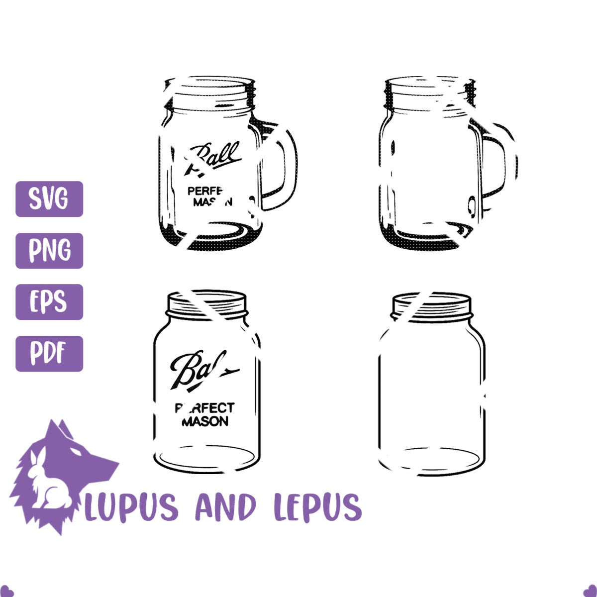 Digital File - Mason jar svg, mason jars, mason svg, mason, glass jar svg, glass jar, farmhouse svg, southern svg, country svg,