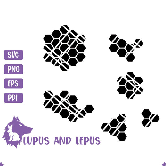 Digital File - honeycomb svg, honeycomb shapes, honeycomb vector, bee vector, bee svg, ClipArt, Digital Download (eps, svg, pdf, png, jpeg)
