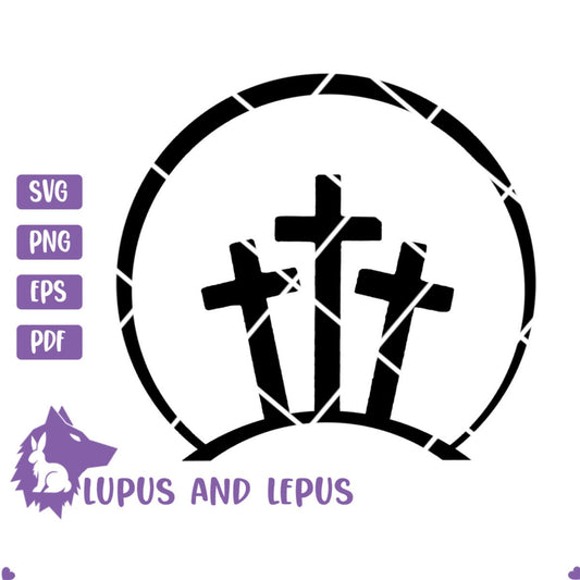DIGITAL FILE - 3 crosses svg, crosses svg, he is risen svg, jesus svg, cross svg, religious svg, easter svg, faith svg, faith cross svg