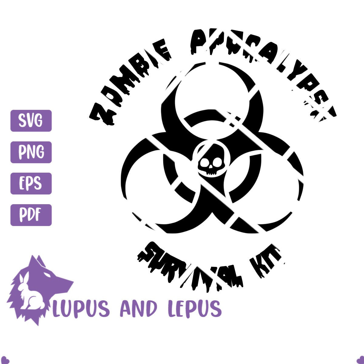 Digital File - zombie svg, zombie apocalypse svg, horror svg, halloween svg, survival kit svg, first aid svg, end times svg, gag gift svg