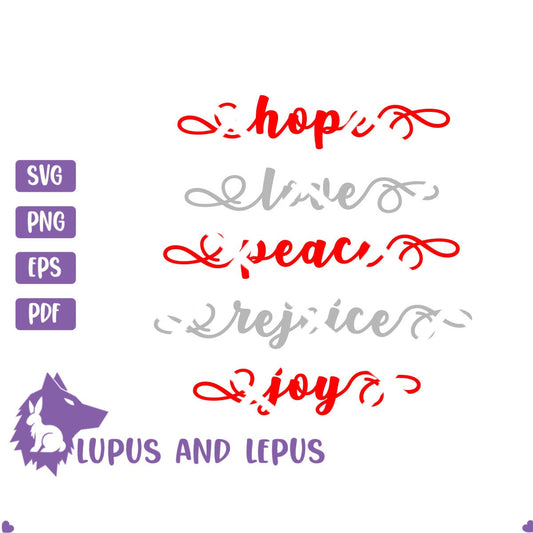 Digital File - Holiday cheer text, holiday text svg, holiday svg, Christmas text svg, holiday words svg, Christmas words svg