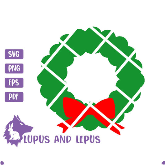 Digital File - wreath svg, Christmas wreath svg, holiday wreath, Christmas wreath, leaf wreath svg, wreath clipart (eps, svg, pdf, png)