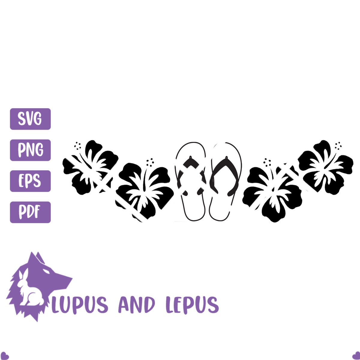 Hawaiian Flower SVG, Hibiscus Flower SVG, PNG, DXF, EPS, Cut Files For  Cricut And Silhouette