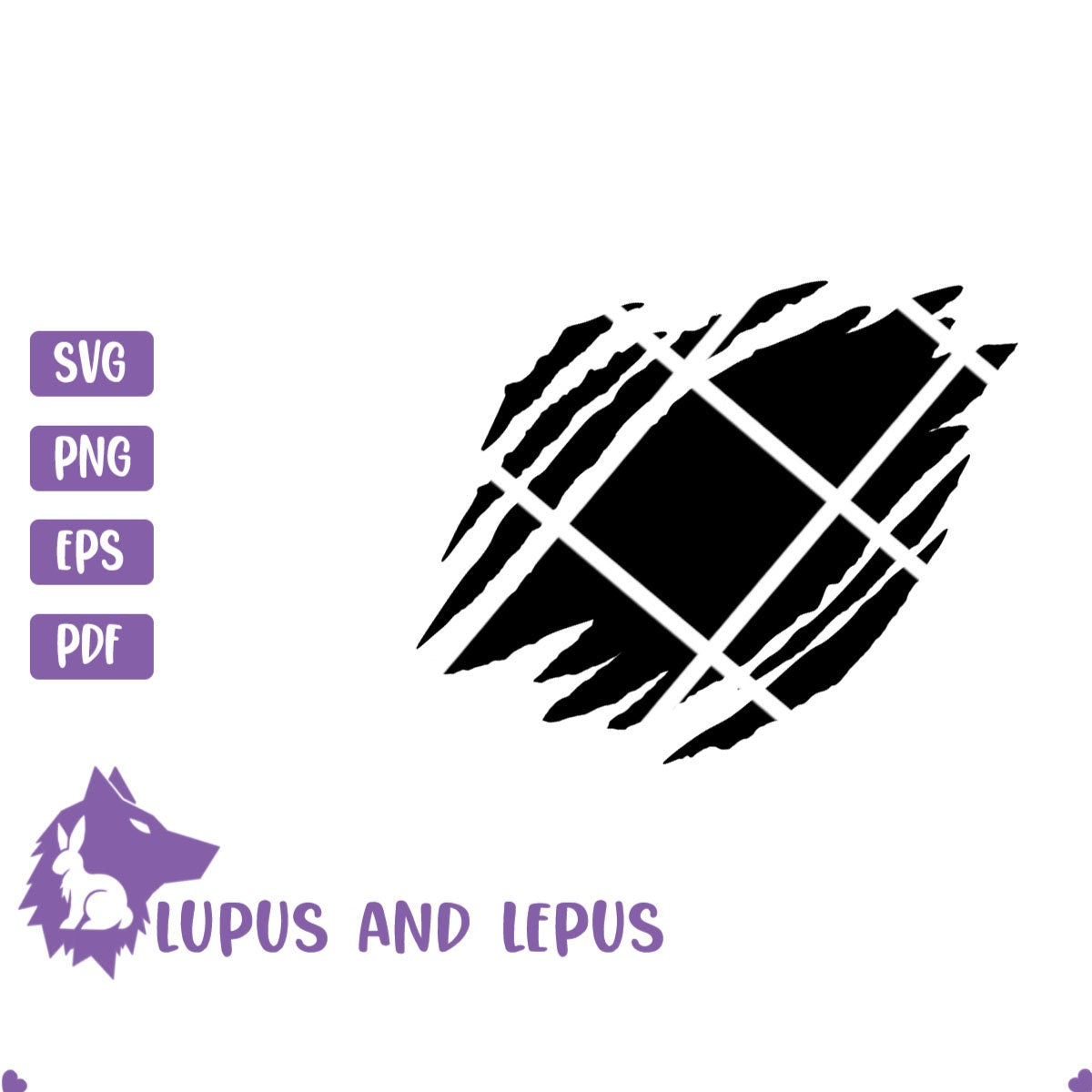 Digital File - claw svg, scratches svg, ripped shirt svg, cat svg, scratch svg, wound svg, halloween svg, zombie svg, tiger scratch svg,