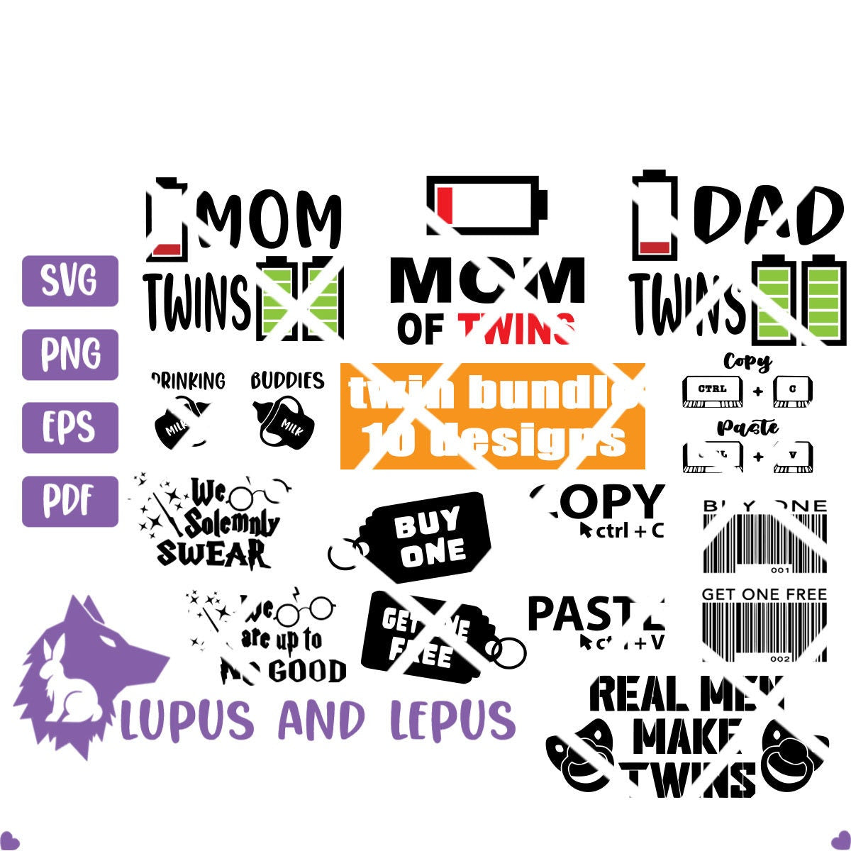 Digital File twin bundle, copy paste svg, buy one get one free, twins svg, twin svg, twin shirt, baby svg, twin svg bundle, twin barcode svg