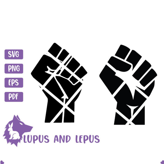 Digital File - 2 Black Power Fist svg, Black Lives Matter, Black Power, Clip Art Digital Download (eps, svg, pdf, png, jpeg)