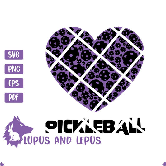DIGITAL FILE- pickleball svg, pickleball png, pickleball, pickleball player, pickleball vector, pickleball design, I love pickeball, heart
